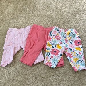Barely worn child of mine by carters 0-3 pant bundle